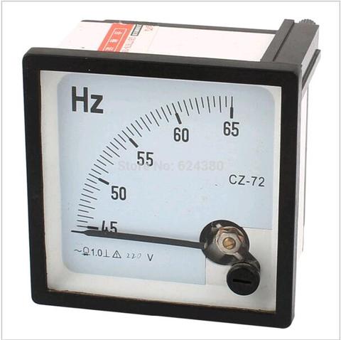 Compteur de fréquence à panneau analogique AC CZ-72 V 100V 220V 380V, jauge de test, indicateur Hertz 45-65Hz-72*72mm, ► Photo 1/2