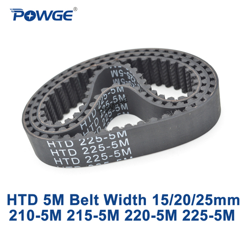 POWGE – courroie de distribution HTD 5M C = 210/215/220/225 largeur 15/20/25mm dents 42 43 44 45 HTD5M courroie synchrone 210-5M 215-5M 220-5M 225-5M ► Photo 1/6