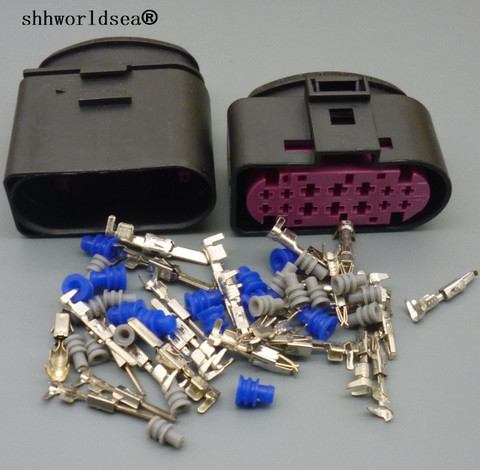 Shhworldsea-kit au xénon mâle et femelle, lampe frontale avec prise 14 broches, 1.5/3.5mm, connecteur pour VW 1J0973837 1J0973737 ► Photo 1/4