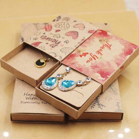 Bricolage multi boîte cadeau à la main amour boîte de mariage capteur de rêves bijoux collier pendentif boîte boucle d'oreille box12pc + 12 carte intérieure par lot ► Photo 1/6