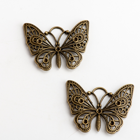 Pendentif papillon en alliage pour fabrication de bijoux, vente en gros, accessoires de bijouterie, DIY, # JY201 ► Photo 1/6