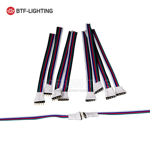 5 ~ 50 paires 4pin/5pin LED connecteur mâle femelle SM JST avec câble simple/double extrémité 15-300cm fil pour RGBW SMD 5050 LED bande lumineuse ► Photo 1/6