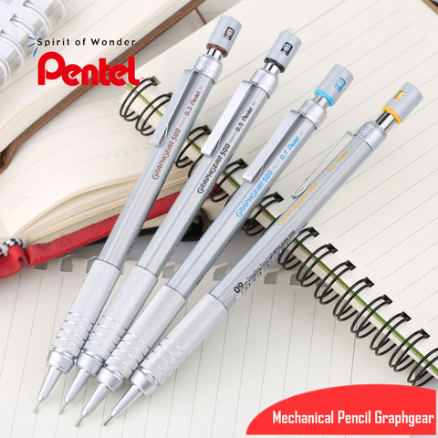 Pentel Graphgear 500 dessin, crayon mécanique automatique, avec gomme pour stylos Pro 0.3 0.5 0.7 0.9mm, 1 pièce ► Photo 1/5