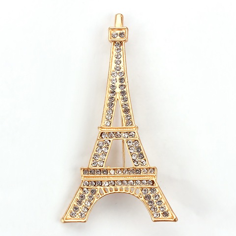 WEIMANJINGDIAN-broches en cristal, strass, de marque, tour Eiffel, pour Costume, bijoux, à la mode ► Photo 1/6