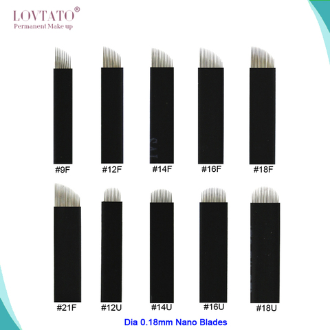 Extrêmement mince 0.18mm Nano lames microblading aiguilles maquillage Permanent sourcil tatouage aiguille lame Microblade 3D broderie ► Photo 1/6