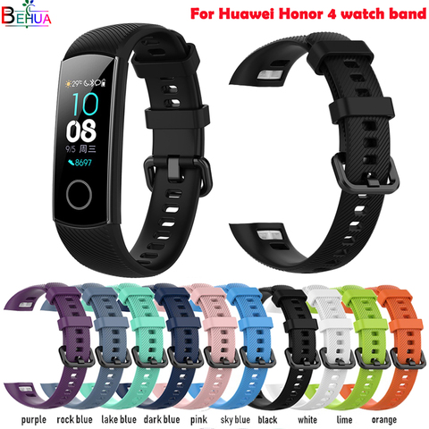 Bracelet de montre en silicone sport pour Huawei Honor 4/Honor 5 Bracelet de montre intelligente remplacement Original Bracelet de mode souple Bracelet ► Photo 1/6