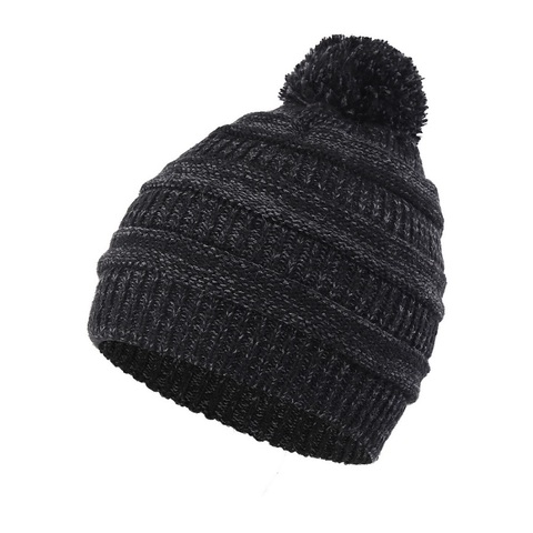 Connectyle – bonnet tricoté avec pompon pour homme et femme, couvre-chef chaud et décontracté avec tête de mort ► Photo 1/6