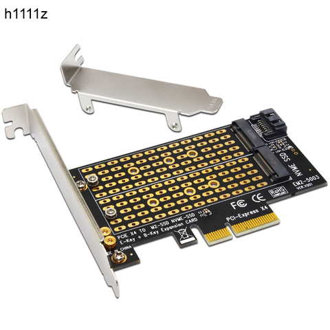 H1111Z – adaptateur PCIE vers M2/M.2, SATA, SSD, NVME/M2, PCIE, carte M + B ► Photo 1/6