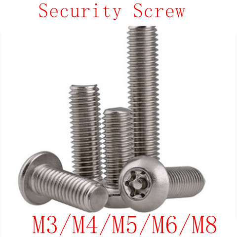 Vis de sécurité, M3 M4 M5 M6 M8 A2, en acier inoxydable, Torx, tête résistante aux chocs ► Photo 1/1