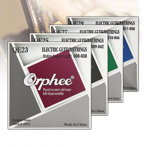 Nouvelles cordes de guitare professionnelle Orphee QE série Nickel alliage plaqué remplacement de cordes de guitare électrique QE23/QE25/QE27/QE29 ► Photo 1/6