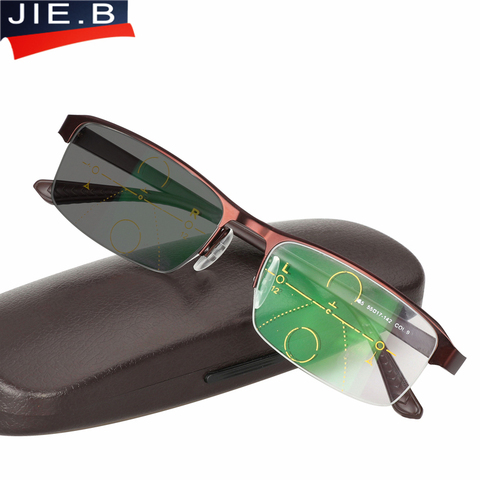 Multifocales progressives lunettes Transition Lunettes De Soleil Photochromiques Lunettes de Lecture Hommes Points pour Lecteur de façon à Un vue dioptrique ► Photo 1/6