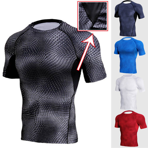 T-shirt à manches courtes pour homme, maillot de sport à Compression, à séchage rapide, modèle 2022 ► Photo 1/6