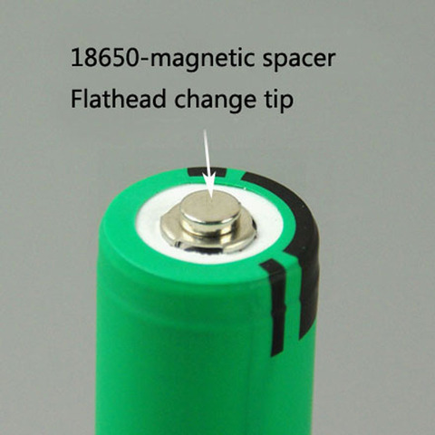 18650 joint plat pointe devient forte aimant pièces petit aimant lampe de poche batterie spacer ► Photo 1/1