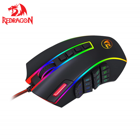 Redragon-souris Laser Gaming ergonomique, 24000 DPI, 24 boutons, pour ordinateur de bureau accessoires, compatible M990 ► Photo 1/6