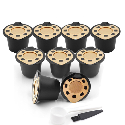 Capsules réutilisables Nespresso, lot de 3 dosettes rechargeables, pour machine Nespresso, originales, compatibles avec des cuillères ► Photo 1/6