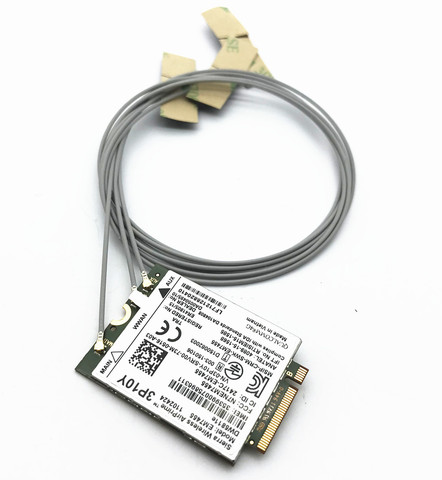 Module 4G LTE avec kit d'antennes + carte WWAN, pour Sierra EM7455 DW5811e Gobi6000 3P10Y NGFF HSDPA/UMTS/HSPA + GPRS/EDGE Cat 6 ► Photo 1/4