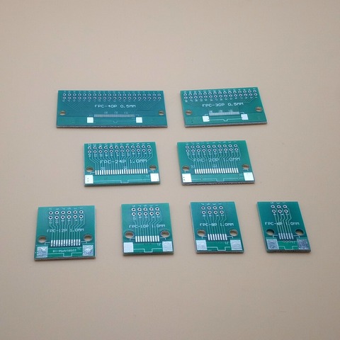 Plaque d'adaptation FPC, 10 pièces prise de câble plat de 0.5MM 1.0MM à 2.45mm, pour PCB LCD 6P 8P 10P 12P 20P 24P 30P 40P ► Photo 1/1