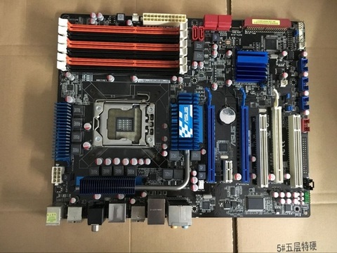 Carte mère originale pour ASUS P6T SE LGA 1366 DDR3 24 go, usb 2.0 Core i7 Extreme/Core i7 X58, carte mère pour ordinateur de bureau, livraison gratuite ► Photo 1/4