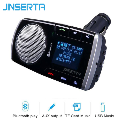 JINSERTA – Kit universel de voiture Bluetooth, haut-parleur, disque U, SD, musique, lecteur MP3, mains libres, micro, télécommande Mobile, console ► Photo 1/6