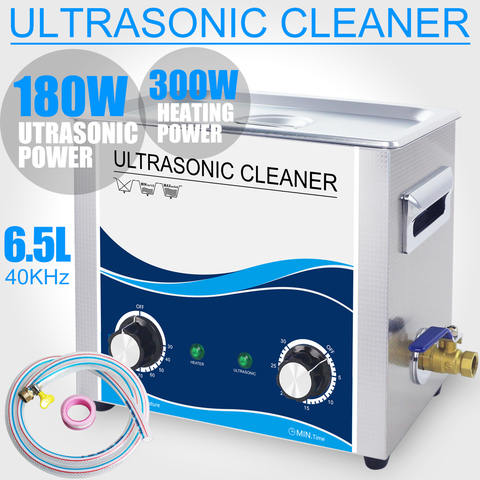 Nettoyeur à ultrasons 6L inoxydable bain 180W chauffage réglable ultrasons Instruments optiques outils dentaires balles coquille rondelle ► Photo 1/6