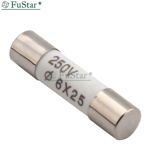 Fusibles à tube en céramique, 10 pièces, 6x25mm, 6x25mm, 250V, 0,5a, 1A, 2A, 3A, 4A, 5A, 6A, 8A, 10A, 13A, 15A, 16A, 20A, 25A, 30A ► Photo 1/1