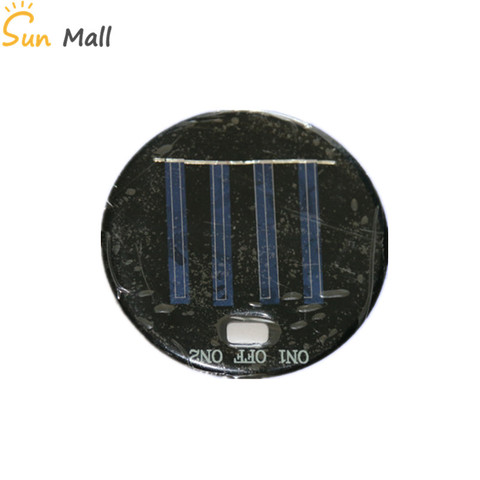 Panneau solaire en silicium polycristallin, rond 77MM 2V 60a 0.12W avec trou de commutation, panneau de colle solaire ► Photo 1/3