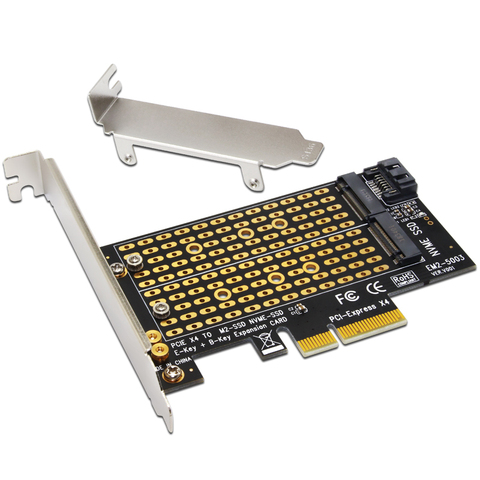 H1111Z-adaptateur SSD SATA M.2, PCIE NVME/M2, PCIE, carte M + B, ajout sur les cartes ► Photo 1/6