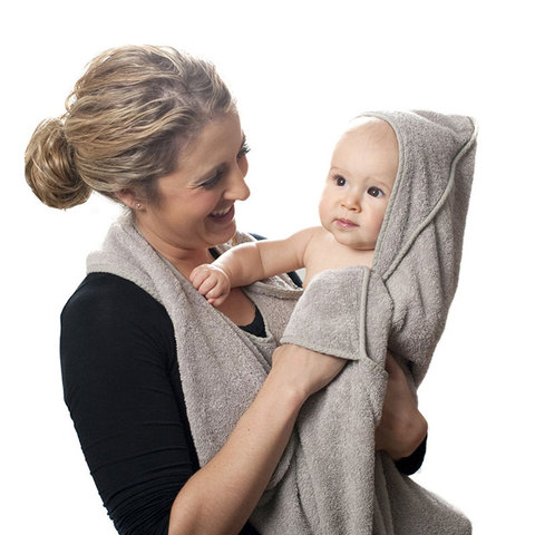 Serviette de bain en coton peigné pour bébé, 90x90CM, tablier à capuche, haute qualité, absorbante, pour enfants ► Photo 1/5