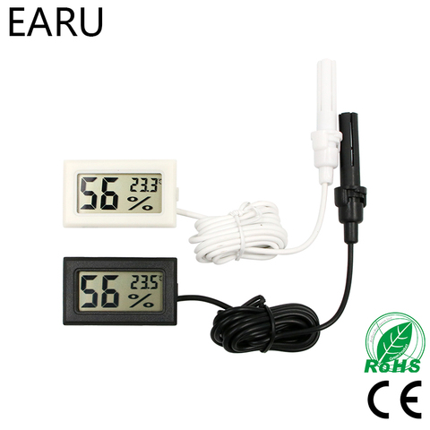 Mini thermomètre et hygromètre numérique LCD, capteur de température et humidité, pratique, jauge d'instruments, sonde ► Photo 1/6