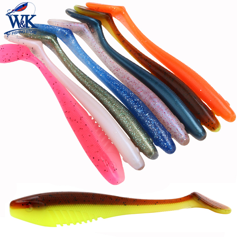 W&K Brand Wave action shad lure 4 pk 13 cm swimming bait soft artificial lure zander lure 2017 #J1501-130 ► Photo 1/6