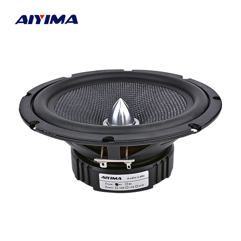 AIYIMA 6.5 pouces Audio voiture milieu de gamme graves haut-parleurs Home cinéma 4 8 Ohm 60W Fiber de verre balle Woofer haut-parleur bricolage système de son ► Photo 1/6