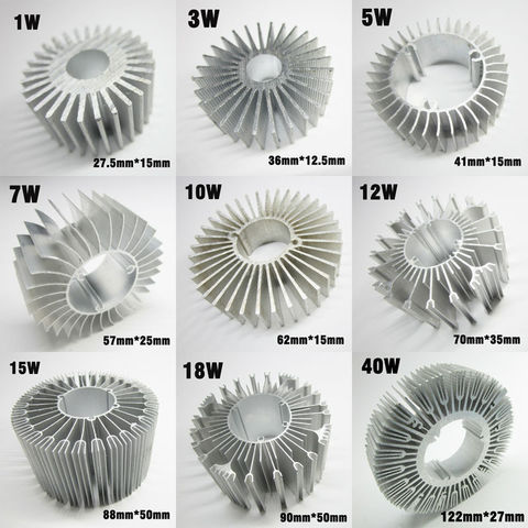 Refroidisseur de radiateur LED PCB 10 pièces, dissipateur thermique profilé en aluminium pour lampe à ampoule haute puissance de LED W-50W, accessoires bricolage soi-même ► Photo 1/6