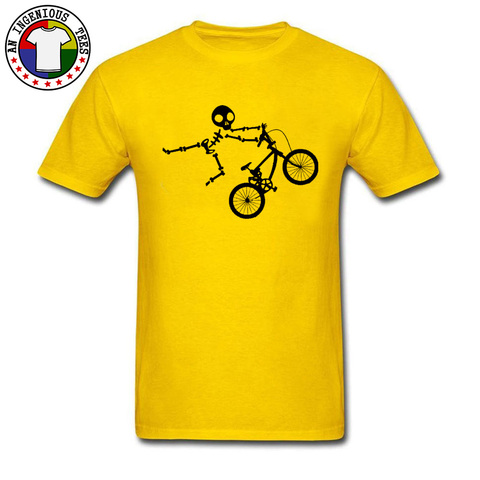 Dernier squelette Alien BMX Cycle vélo nouveaux T-Shirts personnalisés à manches courtes T-Shirt drôle automne O cou pur coton T-Shirt pour hommes ► Photo 1/6