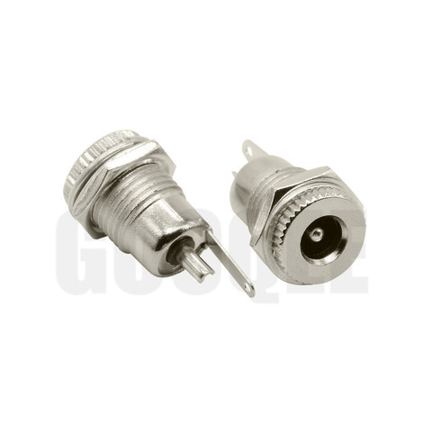 Connecteur Jack femelle pour montage sur panneau, DC-099 mm x 5.5mm x 2.1mm 5.5mm x 2.5MM, 5A, 30V DC, trou ouvert, 5.5x2.1, 5.5x2.5, 11mm ► Photo 1/6