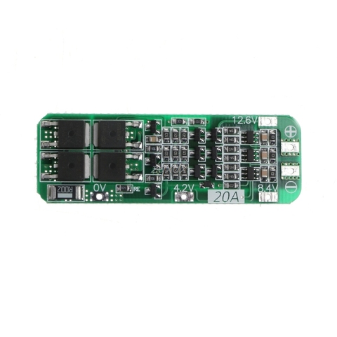 Batterie Lithium-ion 3S 20a, chargeur 18650, PCB, carte de Protection BMS 12.6V, cellule 64x20x3.4mm, Module livraison directe ► Photo 1/5