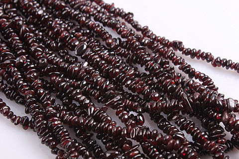 Naturel Grenat Puces Lâche Perles Collier Fait Main Pour La Fabrication de Bijoux 34 Pouces 1 Pcs ► Photo 1/6