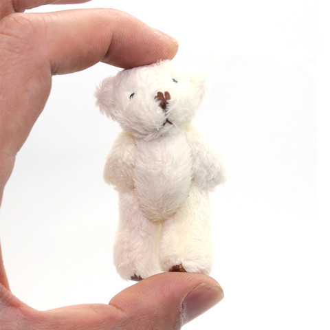 Mini ours en peluche en peluche, jouets avec pied en cuir, 100 pièces, 6.0cm, joints ► Photo 1/6
