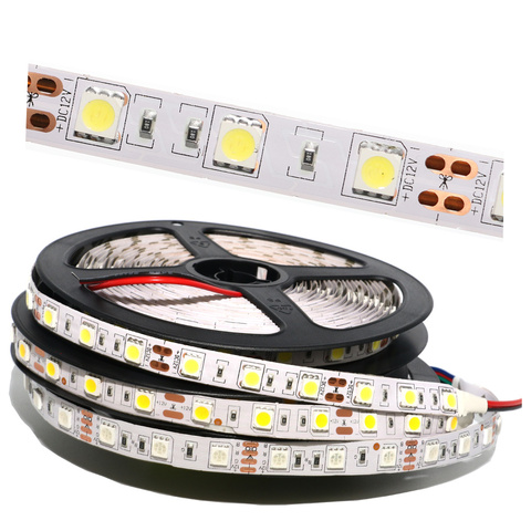 5050SMD LED Light Strip 60 Led/M RGB Led Bande Flexible Chaîne Ruban Led Bande DC12V Vacances De Noël Décoration Nonwaterproof ► Photo 1/6