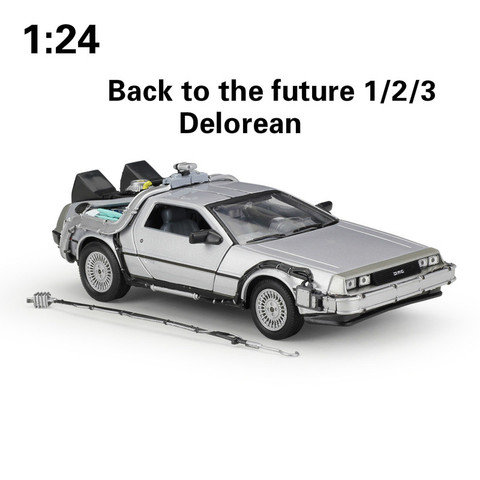 WELLY 1:24 alliage classique moulé sous pression voiture delorean retour vers le futur partie 1/2/3 DMC-12 métal modèle jouet voiture pour enfants cadeaux Collection ► Photo 1/6