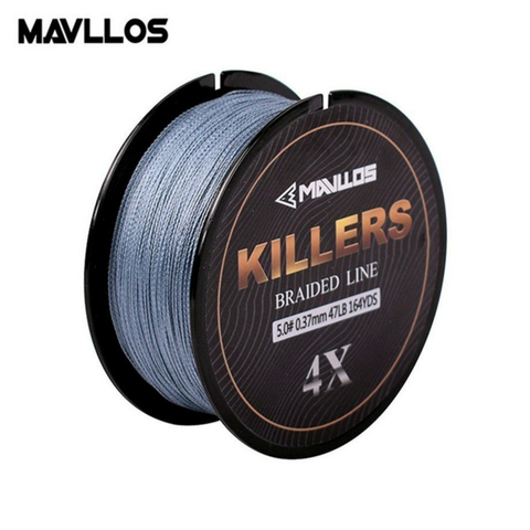 Mavllos – ligne de pêche tressée à 4 brins, Multifilament, Super forte, eau salée, 4W PE, 0.06-0.6mm, 4-121Lb, 150m/220m ► Photo 1/6