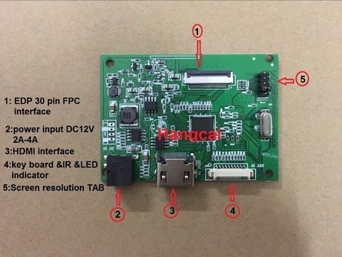 Carte pilote avec écran LCD 30 broches PCB-800807V6 1HDMI EDP pour résolution d'écran 1920x1200, 1920x1080, 1600x900, 1366x768, 1280x800 ► Photo 1/5