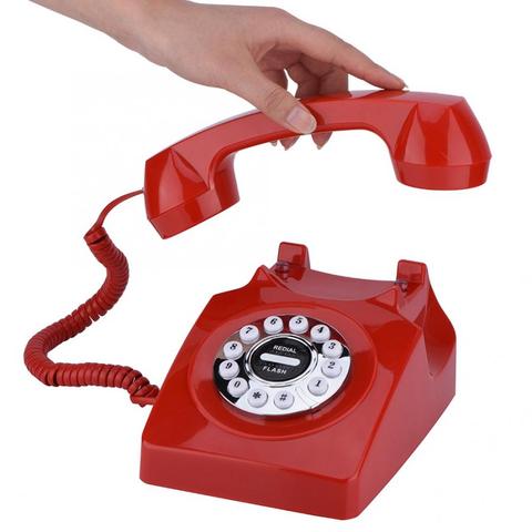 Téléphone rotatif rétro-Vintage, filaire, anti-bruit, pour la maison et le bureau ► Photo 1/6