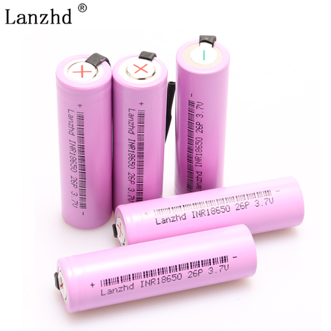 Batteries rechargeables pour samsung 18650, feuilles de Nickel, Li-ion, 18650 mAh, 2600 V, avec décharge 20a, pour bricolage, INR18650 ► Photo 1/6