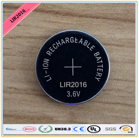 Nouveau! 4 pcs/lot LIR2016 3.6 V li-on Rechargeable bouton pile bouton batterie peut remplacer CR2016 pour les montres ► Photo 1/1