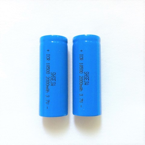2 Pcs/lot 18500 batterie 3.7 V 2000 mAh batterie Rechargeable 18500 Bateria Recarregavel Lithium li-ion Batteies Baterias ► Photo 1/3