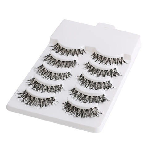 Faux-cils naturels noirs, Mini demi-coin, 5 paires, outils d'extension de maquillage pour femmes ► Photo 1/6