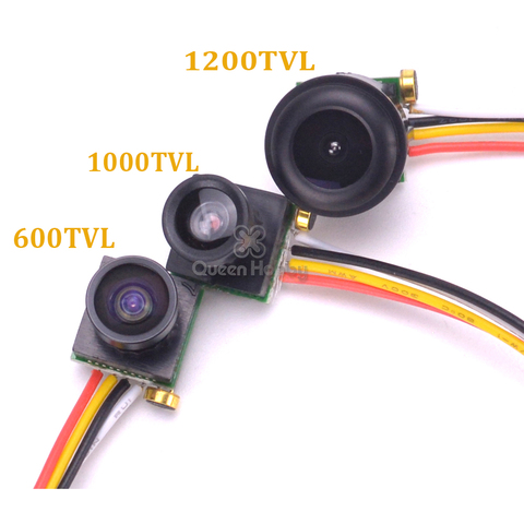 Caméra vidéo FPV couleur Micro 600TVL 1.8mm/1000TVL 90 degrés/1200TVL 150 degrés avec Audio PAL pour Mini Drone FPV ► Photo 1/6
