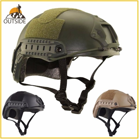 Casque de protection de haute qualité Paintball Wargame casque rapide tactique Airsoft MH avec lunettes de protection légères ► Photo 1/6