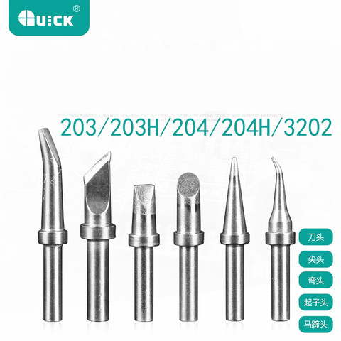 Original QUICK 200-K irontip pour le rapide 203 / 203H / 204 / 204H / 3202 / 203D / 376D / 712 tête de fer à souder ► Photo 1/6