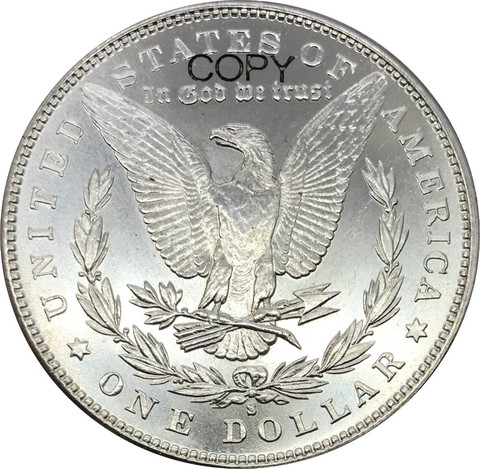 États-unis d'amérique, 1 Dollar Morgan, pièce de monnaie plaquée argent 1894 s, Cupronickel ► Photo 1/2